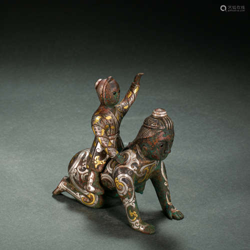 CHINESE GOLD AND SILVER FIGURES, HAN DYNASTY