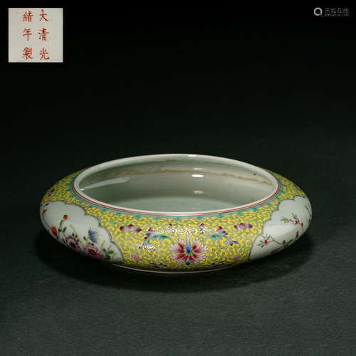 CHINESE COLORFUL PORCELAIN BRUSH WASHING, GUANGXU PERIOD, QI...