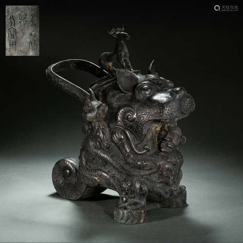 CHINESE BRONZE ZUN, WESTERN ZHOU DYNASTY