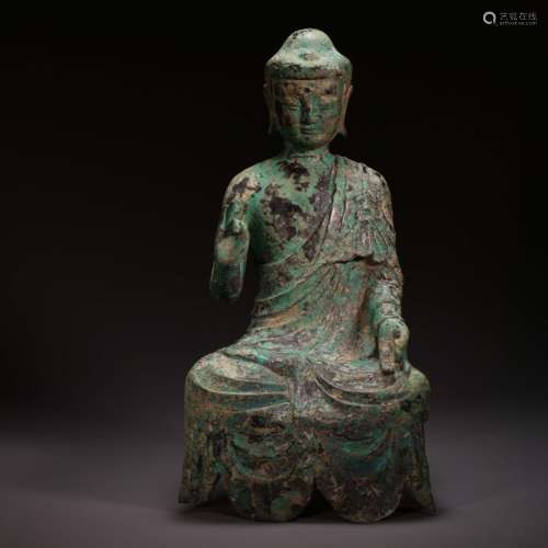 CHINESE BRONZE BUDDHA STATUES, TANG DYNASTY