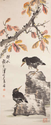 CHINESE PAINTING AND CALLIGRAPHY PAINTING BY QIAN HANGJIAN, ...