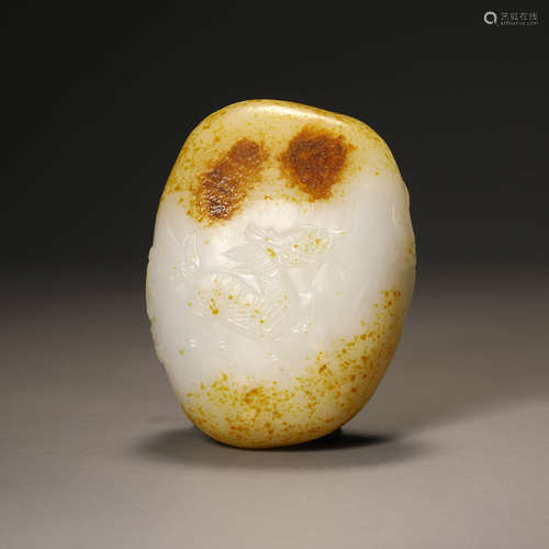 Hetian jade original stone ornaments