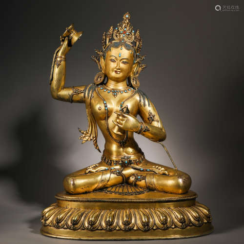 Qing Dynasty Gilt-bronze Vajra Tara Statue