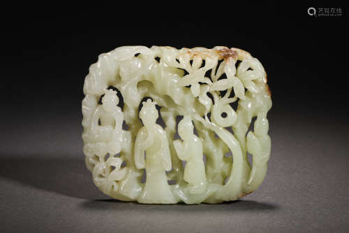 Song Dynasty Hetian Jade Character Jade Pendant