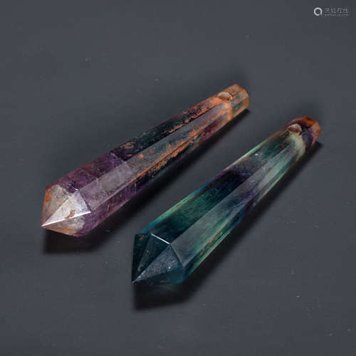 A PAIR OF CHINESE CRYSTALS, HAN DYNASTY