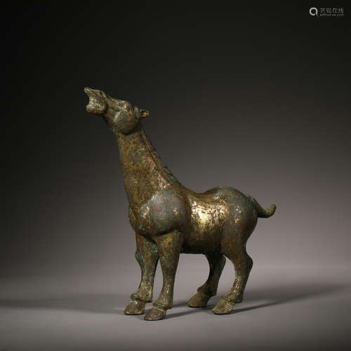 Gilt bronze horse