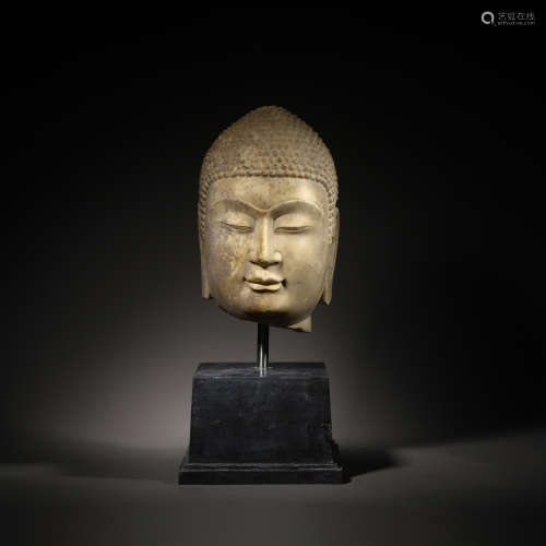 Stone Buddha Head statue