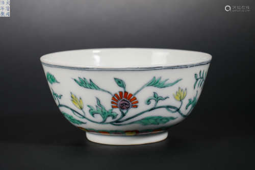 Qing Dynasty Flower Big Bowl