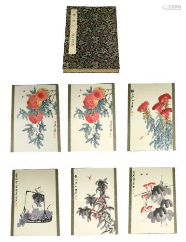 Chinese Ink Painting-Qi Baishi Flower and Insect Sketch