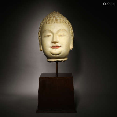Stone Buddha Head statue