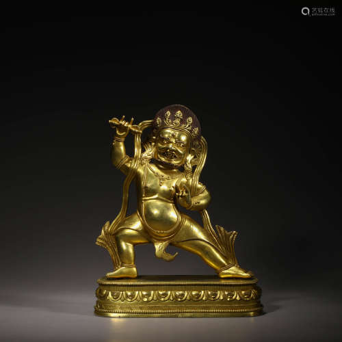 Gilt bronze vajra guardian buddha