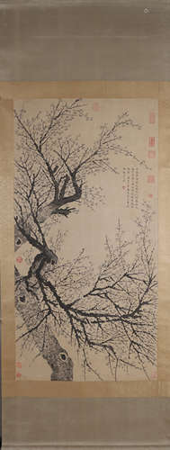 A Chinese plum blossom painting, Wangmian mark