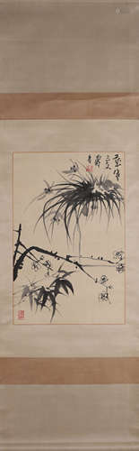 A Chinese plum blossom painting, Pan Tianshou mark