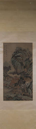 A Chinese landscape painting, Wang Yuanqi mark