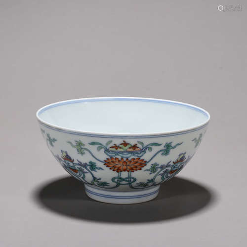 A doucai fruit porcelain bowl