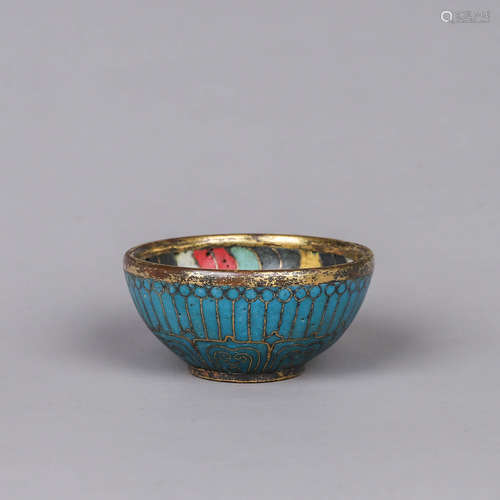 A gilding cloisonne bowl