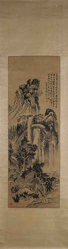 A Chinese landscape painting, Shitao mark