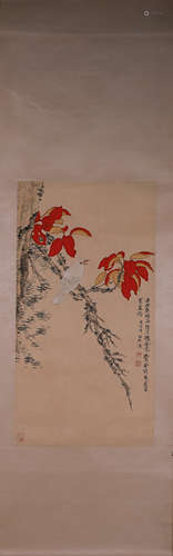 A Chinese bird-and-flower painting, Xie Zhiliu mark