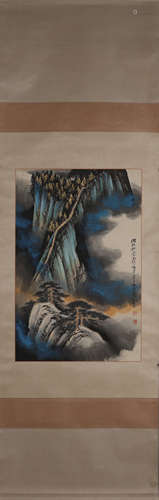 A Chinese landscape painting, He Haixia mark