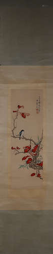 A Chinese bird-and-flower painting, Xie Zhiliu mark