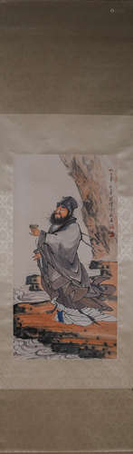 A Chinese figure painting, Xu Beihong mark