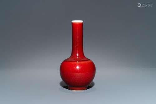 A CHINESE LANGYAO-GLAZED BOTTLE VASE, KANGXI MARK, 19/20TH C...