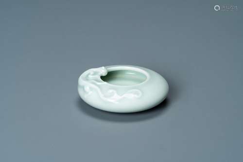 A CHINESE CELADON-GLAZED 'DRAGON' BRUSH WASHER, QI...