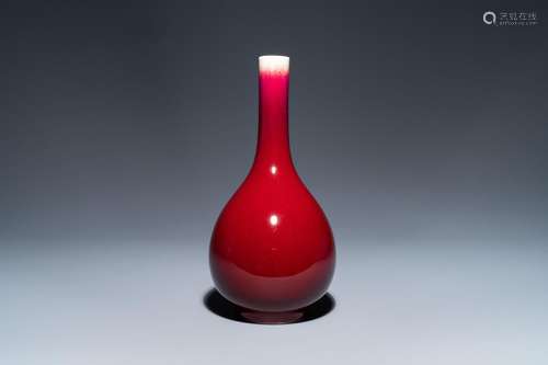 A CHINESE FLAMBE-GLAZED BOTTLE VASE, QIANLONG