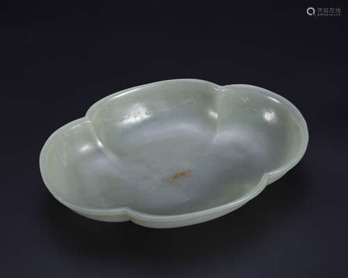 18th century, White Jade Begonia Washer