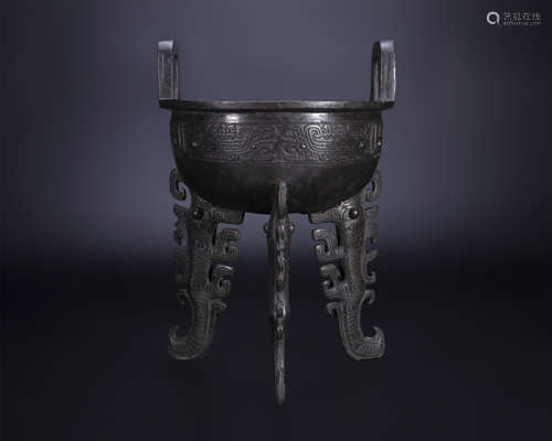 Bronze Tripod Pot