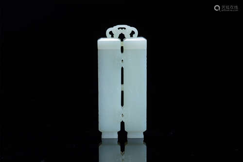 18th century, White jade double vase