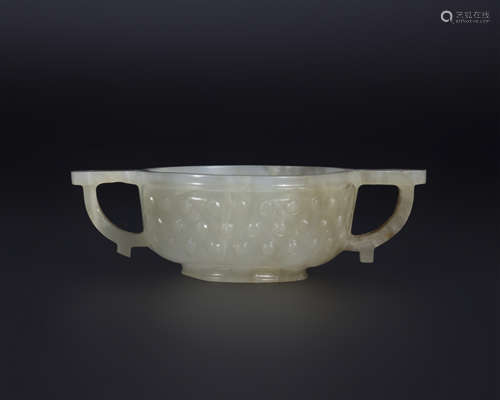 18th century, White jade cup