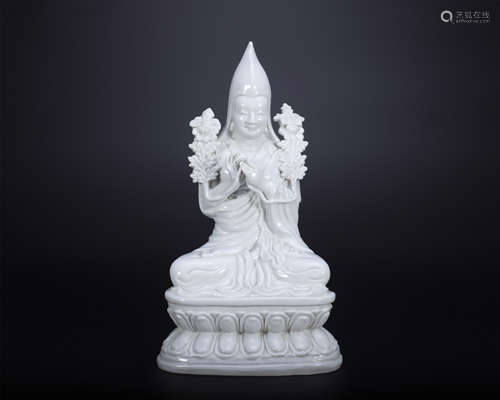 18th century, Dehua kiln seated statue of Tsongkhapa