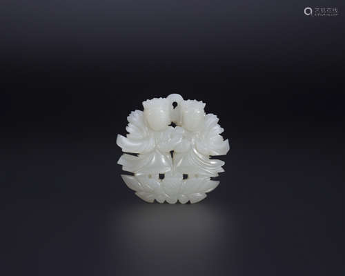 18th century, White jade figure pendant