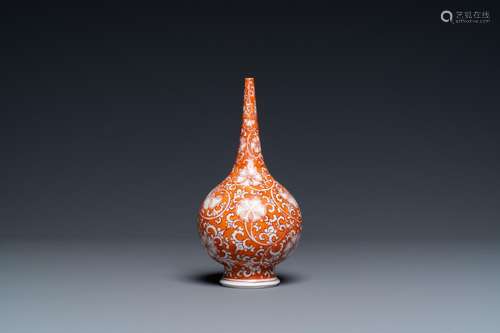 A RARE CHINESE ISLAMIC MARKET IRON-RED-GROUND ROSEWATER SPRI...