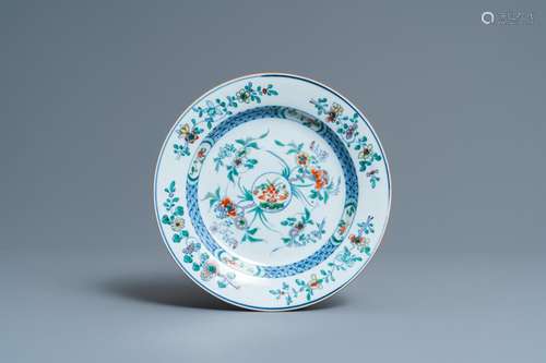 A CHINESE DOUCAI PLATE, KANGXI