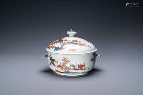 A CHINESE IMARI-STYLE TUREEN AND COVER, QIANLONG