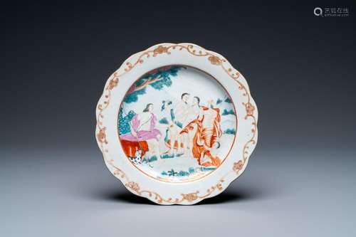 A CHINESE FAMILLE ROSE EXPORT PORCELAIN 'THE JUDGEMENT ...