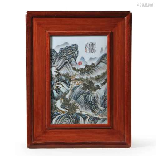 Antique Oversize Chinese Painting on Porcelain