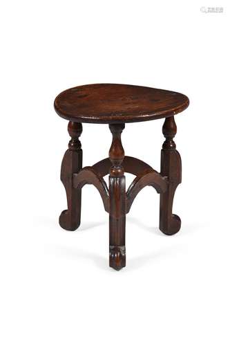 A CHARLES II OAK STOOL, CIRCA 1680