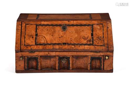 A QUEEN ANNE CHESTNUT AND INLAID DESKTOP BUREAU, EARLY 18TH ...