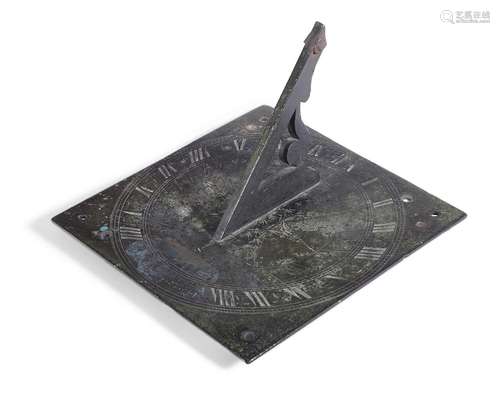 A GEORGE II BRONZE SUNDIAL BY J COGGS, EARLY/MID 18TH CENTUR...