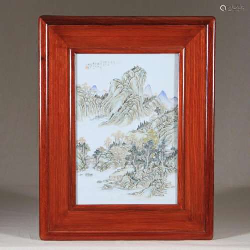 Antique Oversize Chinese Painting on Porcelain