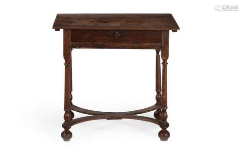 AN UNUSUAL SMALL QUEEN ANNE OAK SIDE TABLE, CIRCA 1710