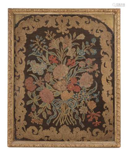 A LARGE GEORGE II NEEDLEWORK PANEL, MID 18TH CENTURY