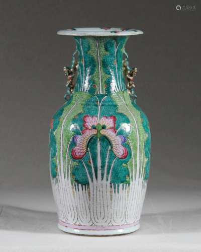 Large Chinese â€œCabbageâ€ Pattern Porcelain Vase,