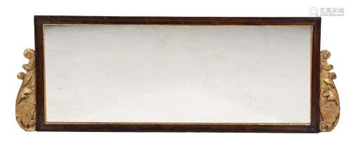 A GEORGE II MAHOGANY AND GILTWOOD OVERMANTEL MIRROR, SECOND ...
