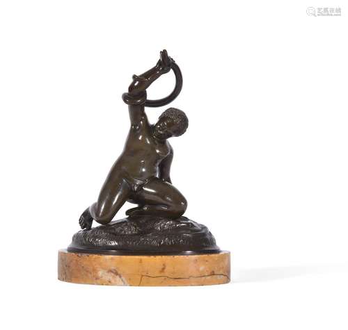 AFTER THE ANTIQUE, AN ITALIAN BRONZE FIGURE OF THE YOUNG HER...