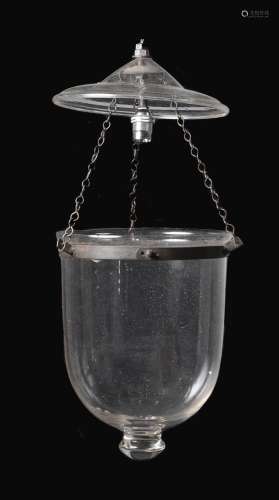A REGENCY GLASS STORM LANTERN, CIRCA 1815