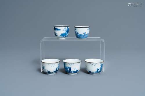 BLEU DE HUE' CUPS FOR THE VIETNAMESE MARKET, 19TH C.